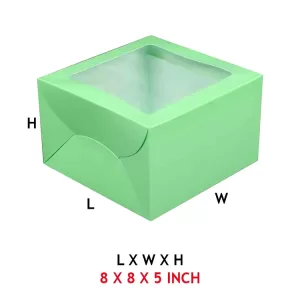 8 X 8 X 5 MINT COLOR CAKE BOX - PACK OF 50 NOS