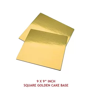 9 X 9" INCH SQUARE GOLDEN CAKE BASE - PACK OF 100pcs