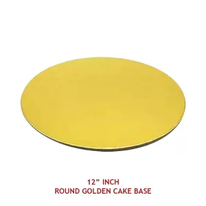 12" INCH ROUND GOLDEN CAKE BASE - PACK OF 100pcs