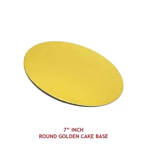7" INCH ROUND GOLDEN CAKE BASE - PACK OF 100pcs