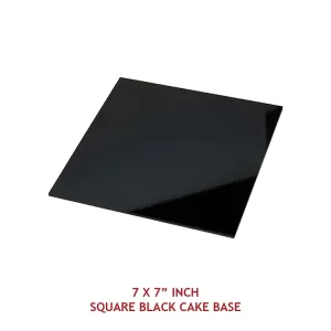 7 X 7" INCH SQUARE BLACK CAKE BASE - PACK OF 100pcs