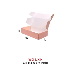 4.5 X 4.5 X 2 3PLY COLOR MAILER BOX PACK OF 25 NOS